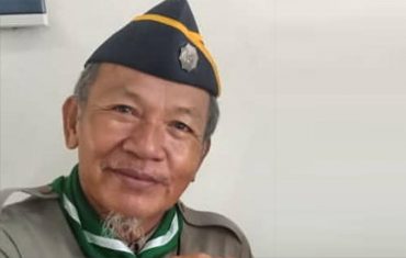 Siswa SMP Simpon mendapatkan cerita pengalaman dari Kwartir Pusat Hizbul Wathan Ramanda Muhsinun