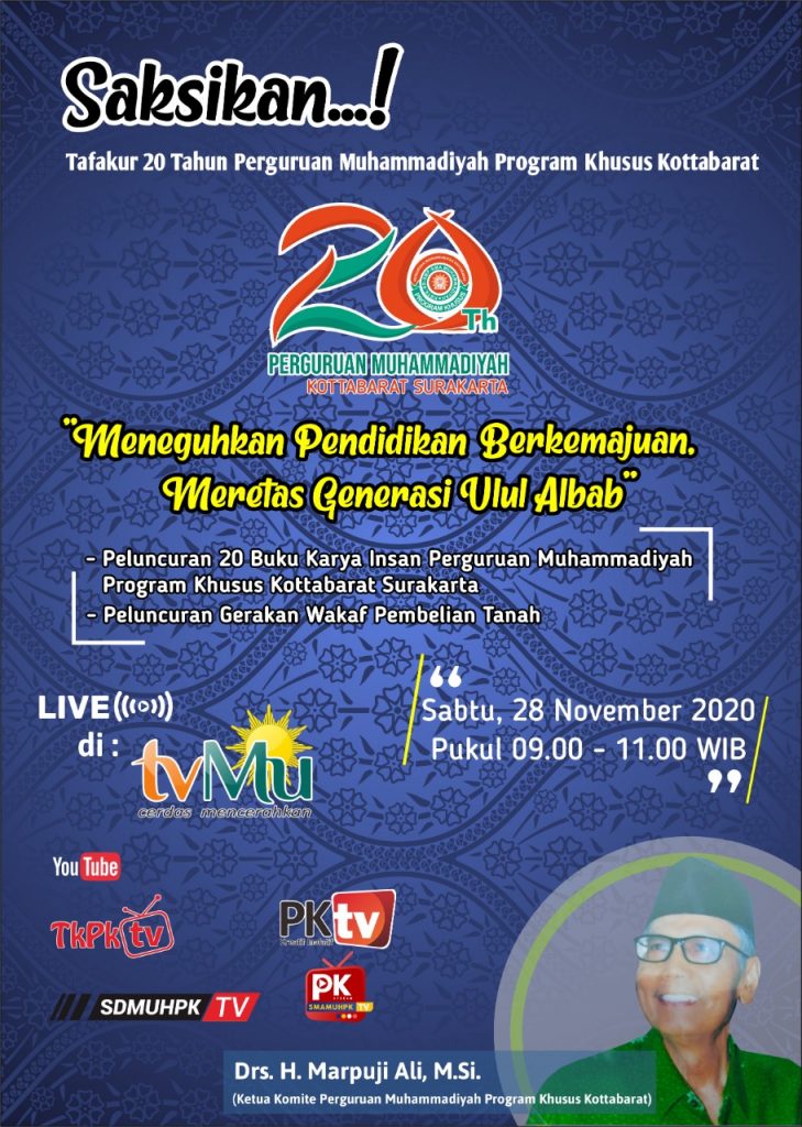 Peluncuran 20 Buku dalam Tafakur Perguruan Muhammadiyah Program Khusus Kottabarat