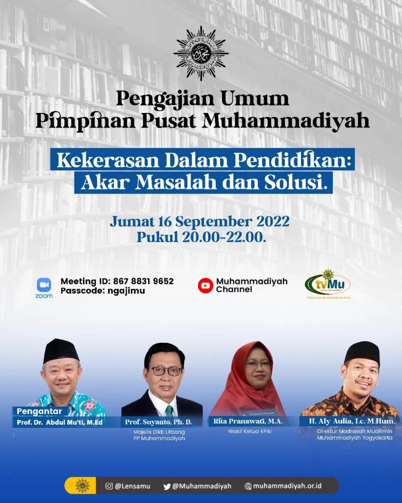 Sikapi Fenomena Kekerasan di Lembaga Pendidikan, PP Muhammadiyah Gelar Pengajian