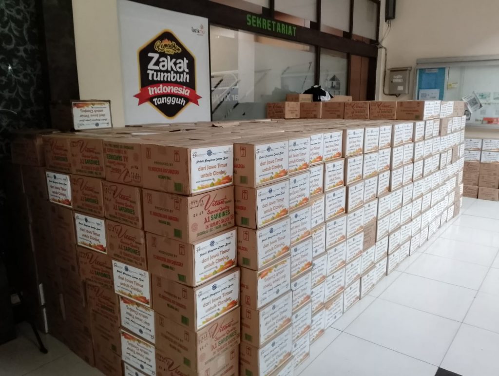 50 Ribu Kaleng Sarden Lazismu Siap Kirim ke Korban Gempa Cianjur