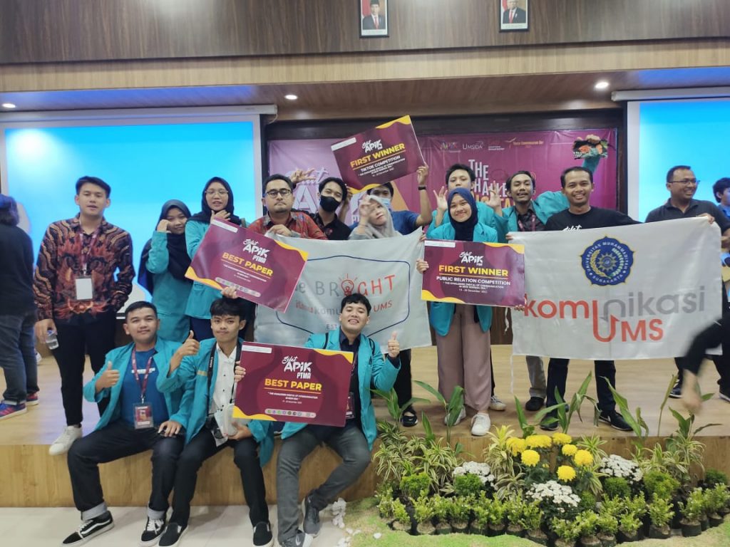 Mahasiswa Prodi Ilmu Komunikasi UMS Juara 1 Lomba Tiktok hingga Public Relations di Tingkat Nasional APIK-PTMA