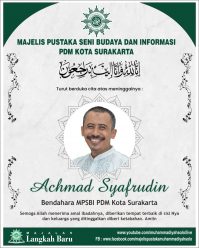 Innalillahi, Syafrudin, Bendahara MPSBI PD Muhammadiyah Surakarta Meninggal Dunia