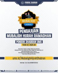 Meriahkan Ramadan 1445 H, Pondok Shabran UMS Buka Pengajuan Mubalig Hijrah Ramadan