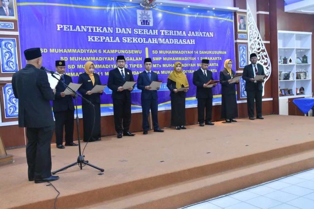 Majelis Pendidikan Lantik 8 Kepsek di Lingkungan Perguruan Muhammadiyah Solo