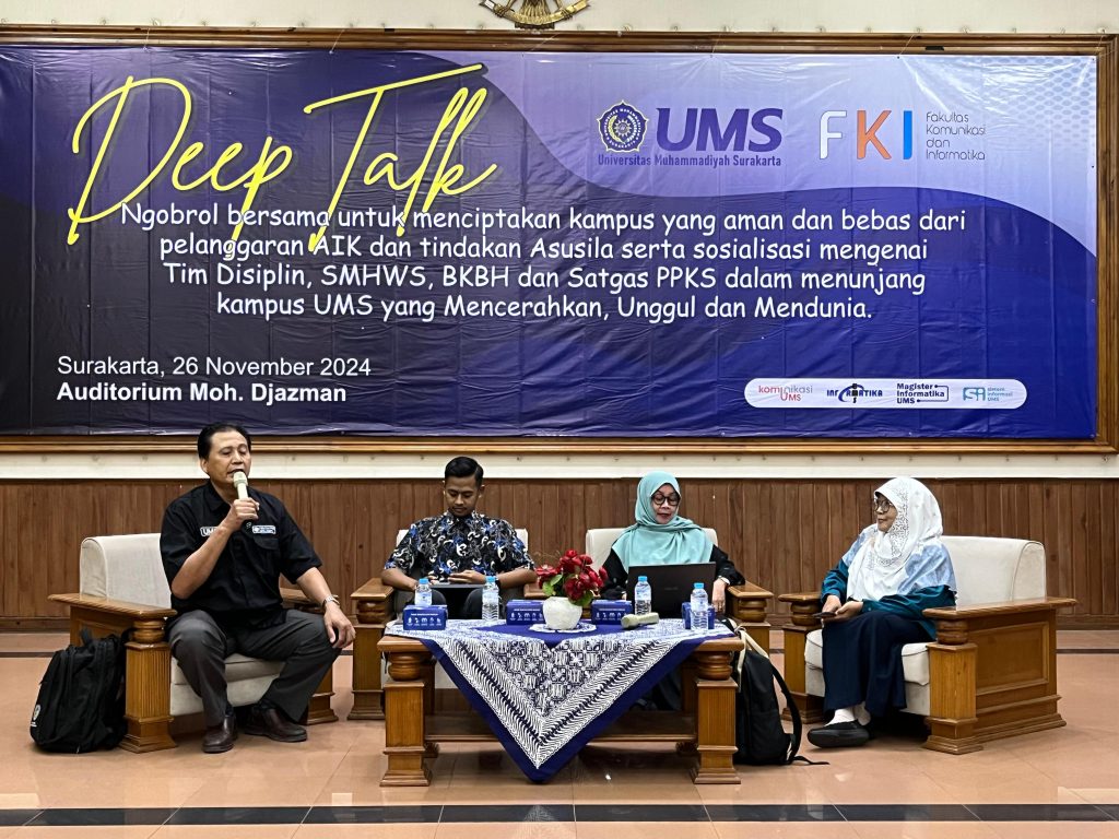 FKI UMS Gelar Sosialisasi 4 Program Kemahasiswaan untuk Lindungi Mahasiswa dari Tindakan Asusila
