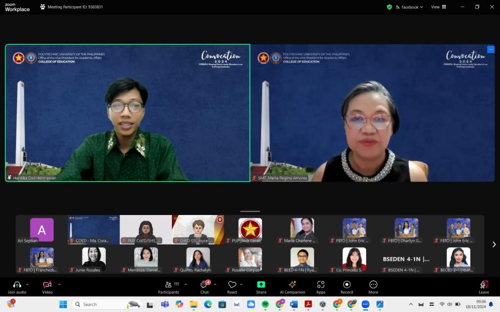 Hardika Dwi Hermawan, Dosen Universitas Muhammadiyah Surakarta (UMS), mendapat kesempatan menjadi pembicara dalam acara Convocation 2024 yang diselenggarakan College of Education Polytechnic University of the Philippines.