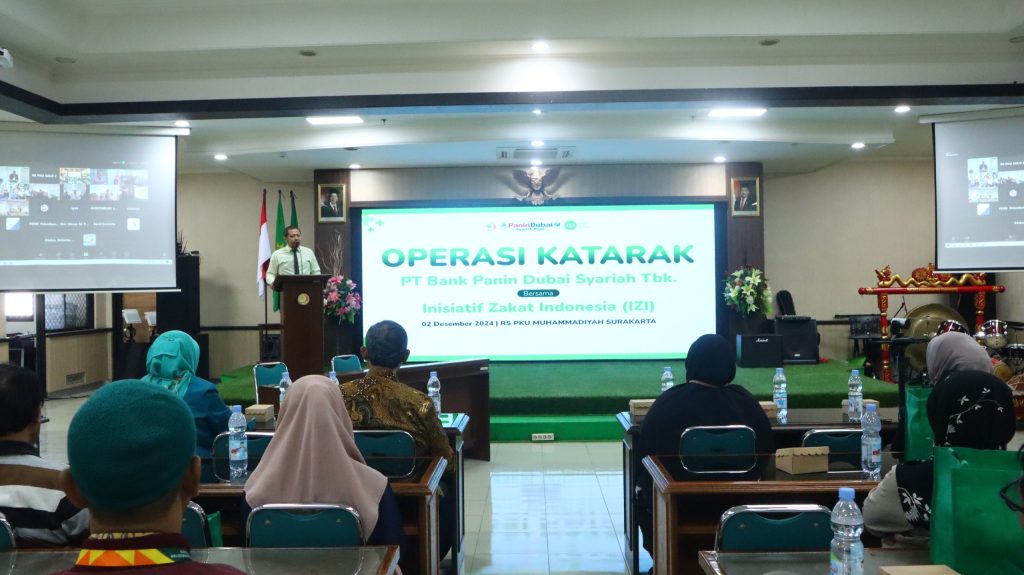 Sebanyak tujuh peserta dari 150 peserta seluruh Indonesia yang merupakan peserta sasaran operasi katarak gratis telah dioperasi di RS PKU Muhammadiyah Solo pada Senin (2/12/2024). Acara ini merupakan kegiatan sosial dari Inisiatif Zakat Indonesia (IZI) dan Panin Dubai Syariah Bank.