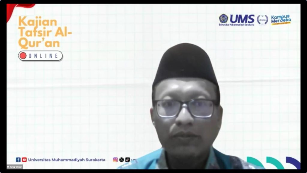 Universitas Muhammadiyah Surakarta (UMS) kembali menggelar Kajian Tafsir Al-Qur’an dengan mengungkap Bahaya Oligarki dan Keserakahan Melalui Surah Al-Balad yang berlangsung secara daring melalui Zoom Meeting.