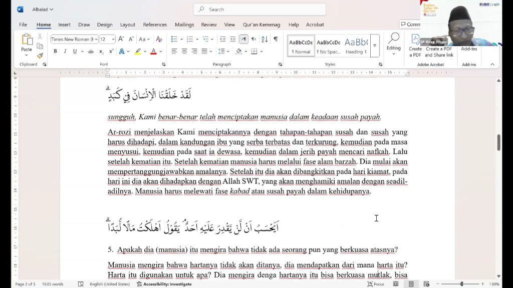 Kajian Tafsir UMS Ungkap Bahaya Oligarki dan Keserakahan lewat Surah Al-Balad