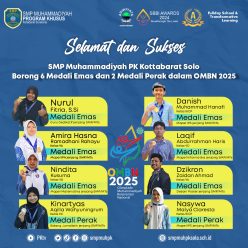 SMP Muhammadiyah PK Solo Borong 8 Medali dalam OMBN 2025