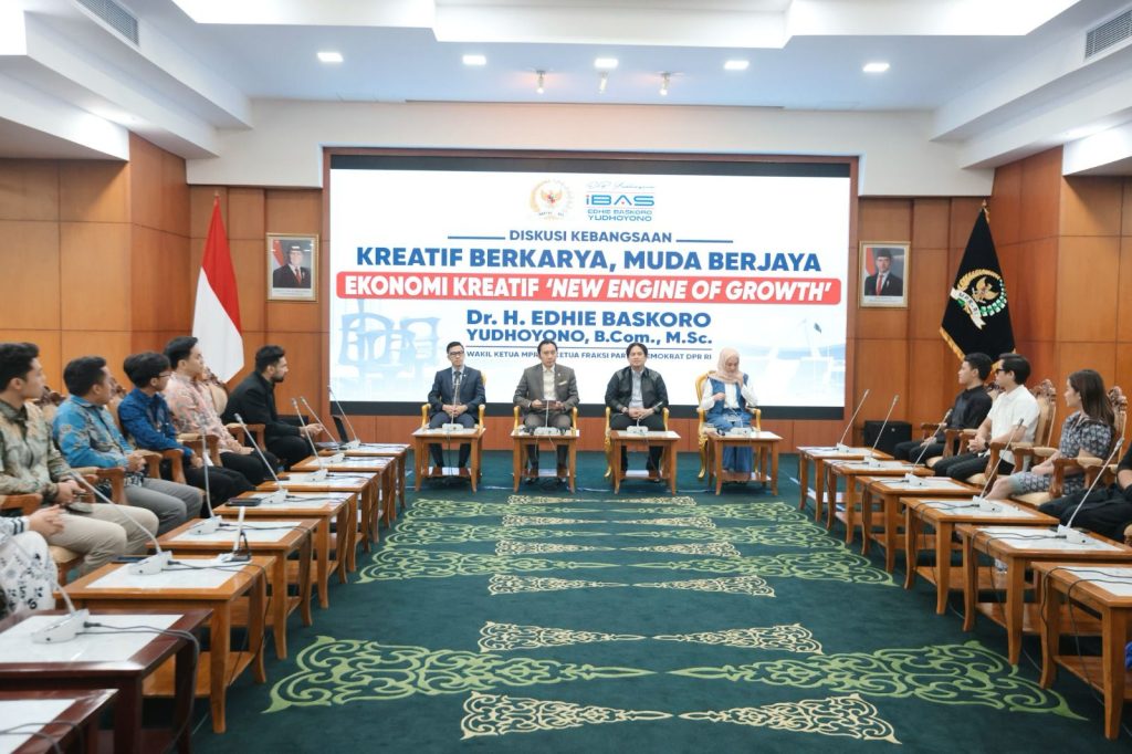 Diskusi Aktual Kebangsaan bertajuk Ekonomi Kreatif: Inspirasi Anak Muda Produktif digelar di Ruang Delegasi MPR RI, Gedung MPR/DPR RI, Jakarta,