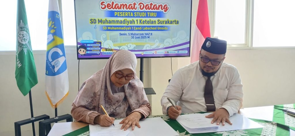 SD Muhammadiyah 1 Solo menggelar studi tiru ke SD Muhammadiyah 1 Candi Labschool Umsida (SD Mica), Sidoarjo, Jawa Timur, Senin (30/6/2025). Kegiatan ini dalam upaya meningkatkan kualitas pengembangan pendidikan.
