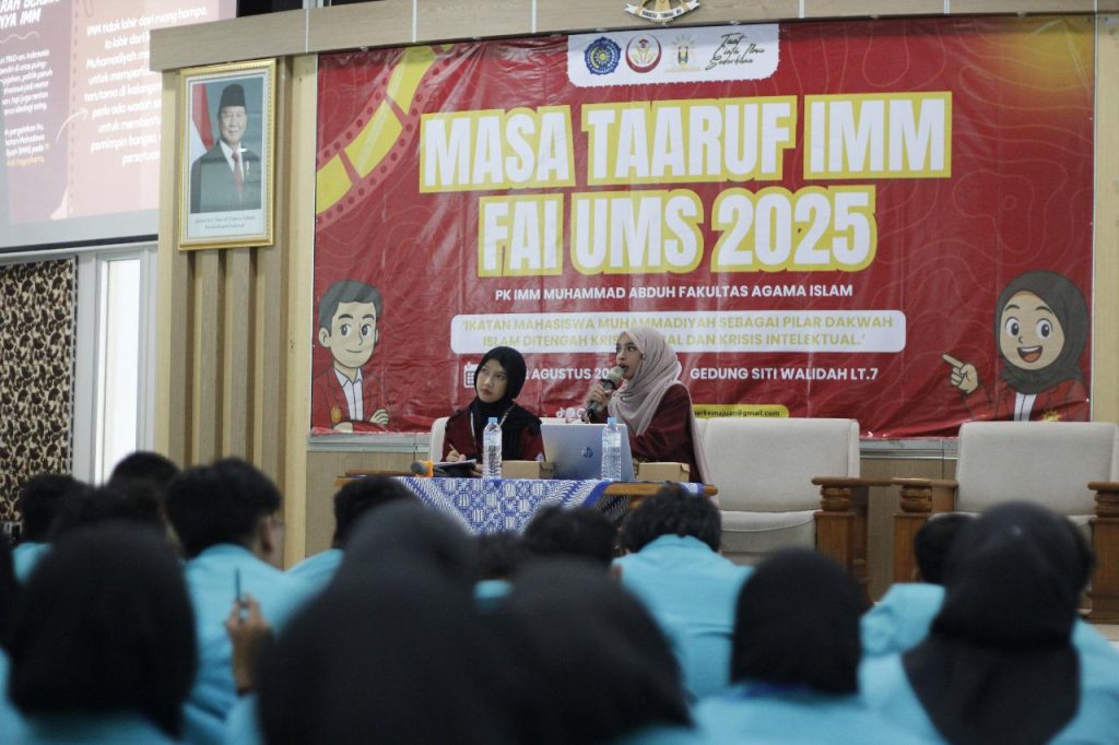 Ikatan Mahasiswa Muhammadiyah (IMM) Muhammad Abduh Fakultas Agama Islam Universitas Muhammadiyah Surakarta (FAI UMS) menggelar Masa Ta’aruf (Masta) IMM pada Kamis-Jumat, (21-22/8/2025). Kegiatan ini mengangkat tema “Ikatan Mahasiswa Muhammadiyah sebagai Pilar Dakwah Islam di Tengah Krisis Moral dan Krisis Intelektual.”