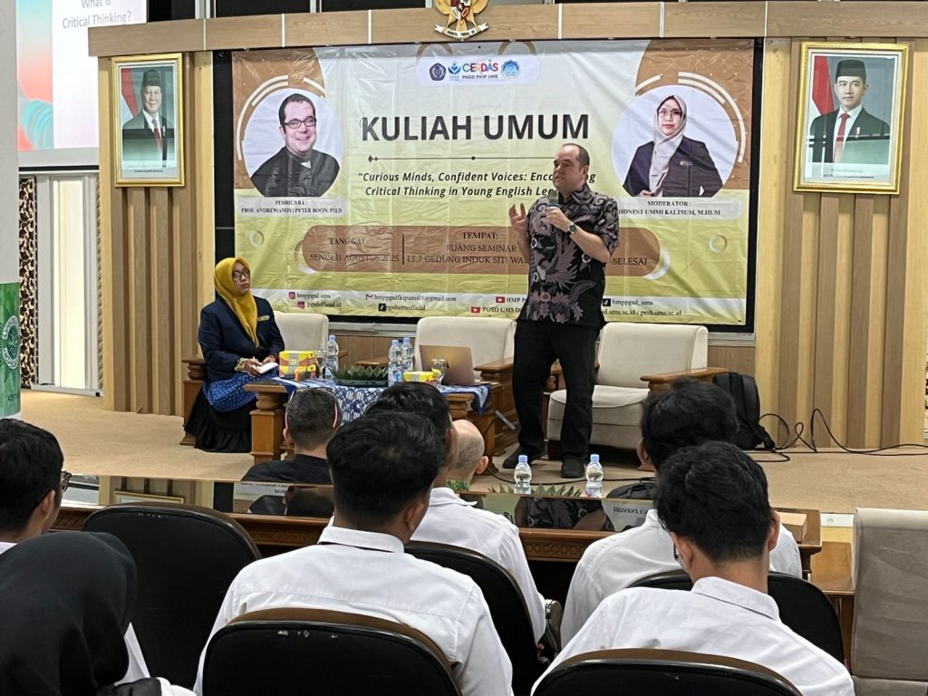PGSD UMS Gelar Kuliah Umum Internasional, Bahas Cara Ajarkan Critical Thinking pada Anak