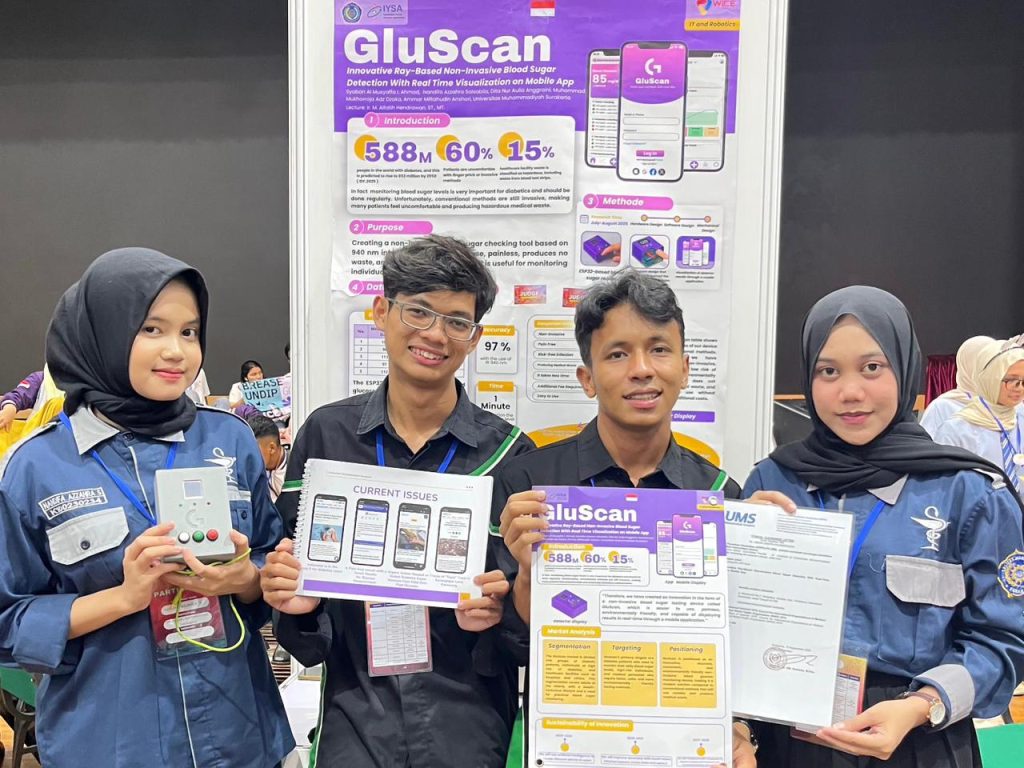 Cek Gula Darah Tanpa Tusuk Jari, Tim UMS Sabet Medali Emas di Ajang Internasional