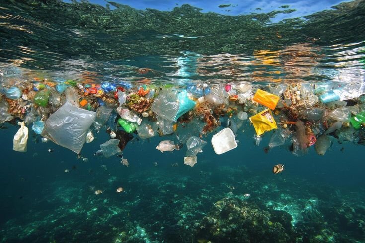 Ilustrasi pencemaran oleh plastik.