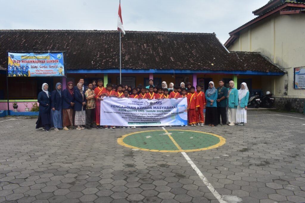 Tim Pengabdian kepada Masyarakat (Abdimas) Fakultas Kedokteran Universitas Muhammadiyah Surakarta (UMS) melaksanakan program edukasi kesehatan terpadu di Sekolah Dasar Muhammadiyah Sambon (Musamba), Banyudono, Boyolali.