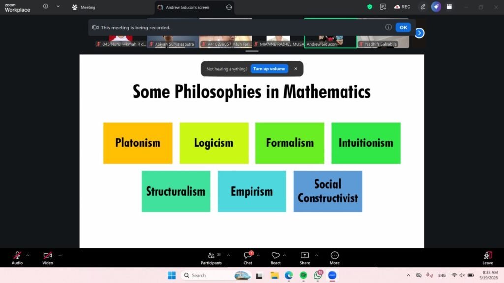 Mahasiswa UMS Belajar Filsafat Matematika dari Dosen Cavite State University