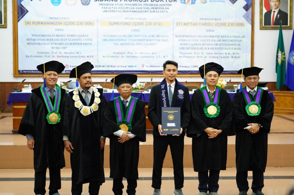 3 Doktor Baru Lahir dari FKIP UMS, Teliti Deep Learning hingga AI
