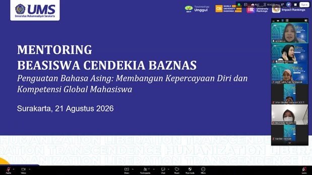 Awardee Beasiswa BAZNAS di UMS Dibekali Bahasa Asing untuk Hadapi Dunia Global