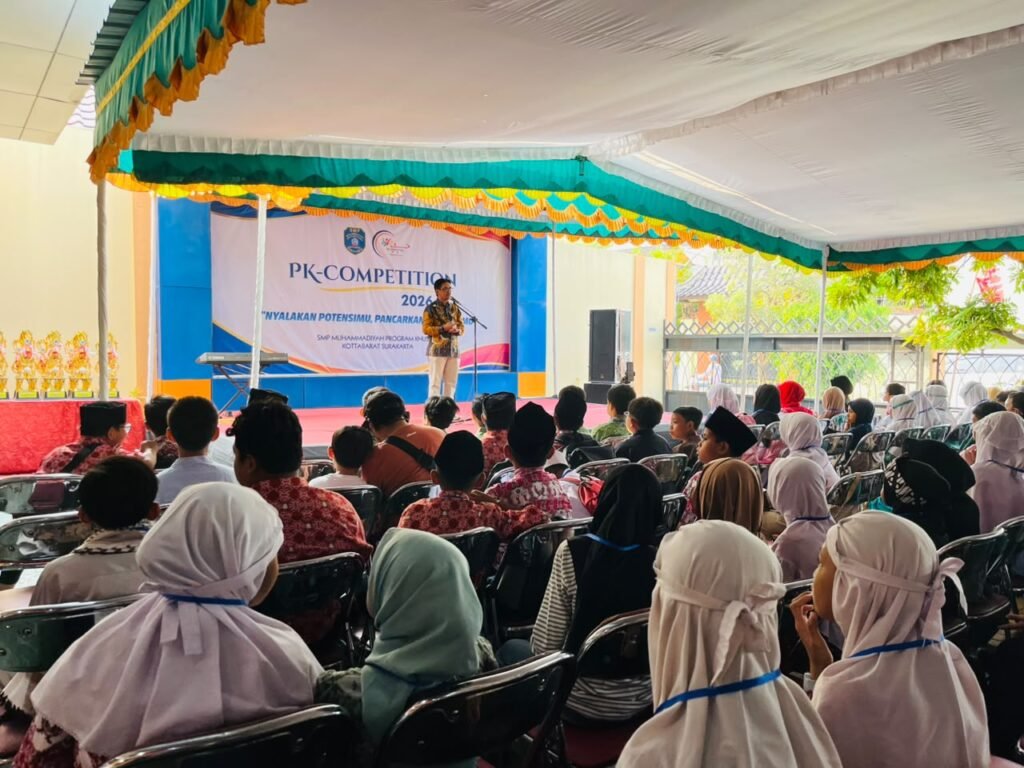 Sebanyak 237 siswa SD/MI dari berbagai daerah di Solo Raya mengikuti PK Competition 2026 yang digelar SMP Muhammadiyah Program Khusus (PK) Kottabarat Solo, Sabtu (12/9/2026).