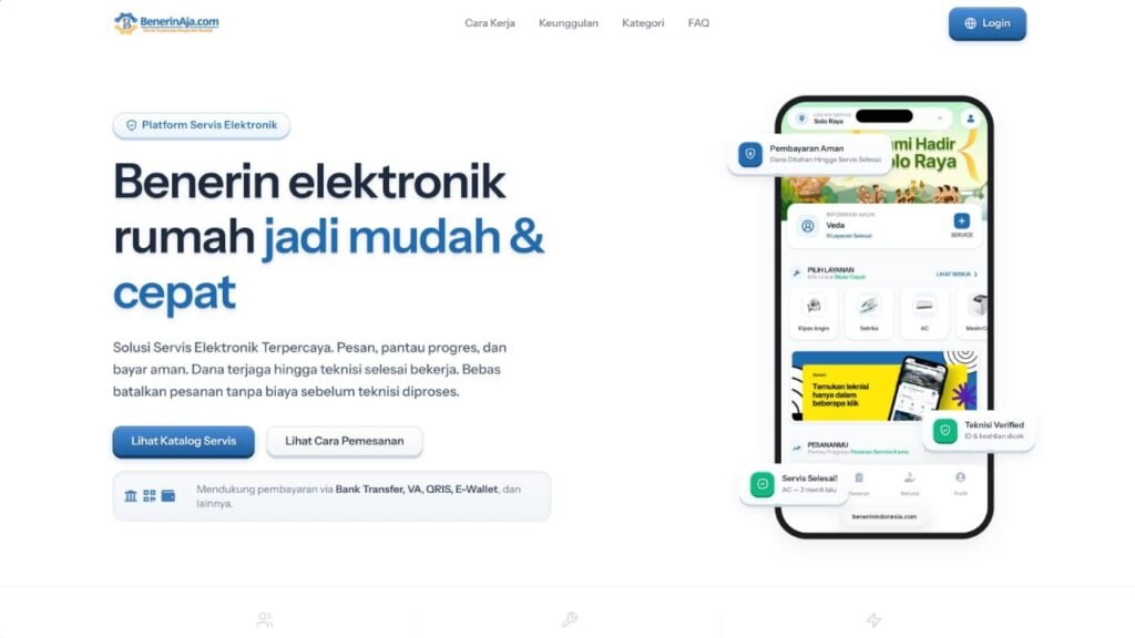 Berawal dari kebutuhan masyarakat terhadap layanan reparasi elektronik yang mudah diakses dan terpercaya, mahasiswa Universitas Muhammadiyah Surakarta (UMS) mengembangkan BenerinAja. Platform digital yang mempertemukan pelanggan dengan teknisi tersebut berhasil mengantarkan tim pengembangnya melaju ke KMI Expo P2MW 2026.