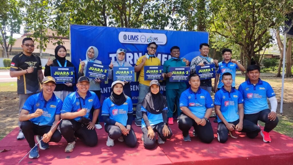 Universitas Muhammadiyah Surakarta (UMS) menggelar turnamen panahan sebagai bagian dari rangkaian Hari Jadi ke-68 UMS. Kegiatan yang berlangsung di lingkungan kampus UMS tersebut diikuti 67 peserta dari unsur dosen, tenaga kependidikan, dan mahasiswa.