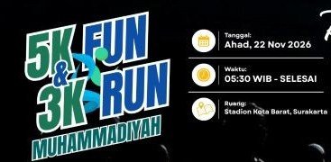 Meriahkan Milad ke-114 Muhammadiyah, PDM Solo Gelar Fun Run MU 2026