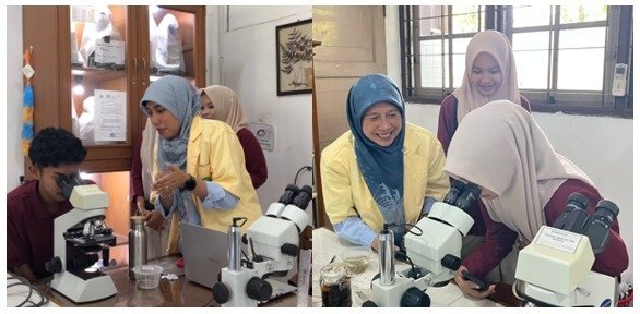 Sebanyak delapan siswa Madrasah Aliyah (MA) Muhammadiyah Limpung, Kabupaten Batang, mengikuti praktikum di Laboratorium Pendidikan Biologi Universitas Muhammadiyah Surakarta (UMS), Rabu (23/9/2026).