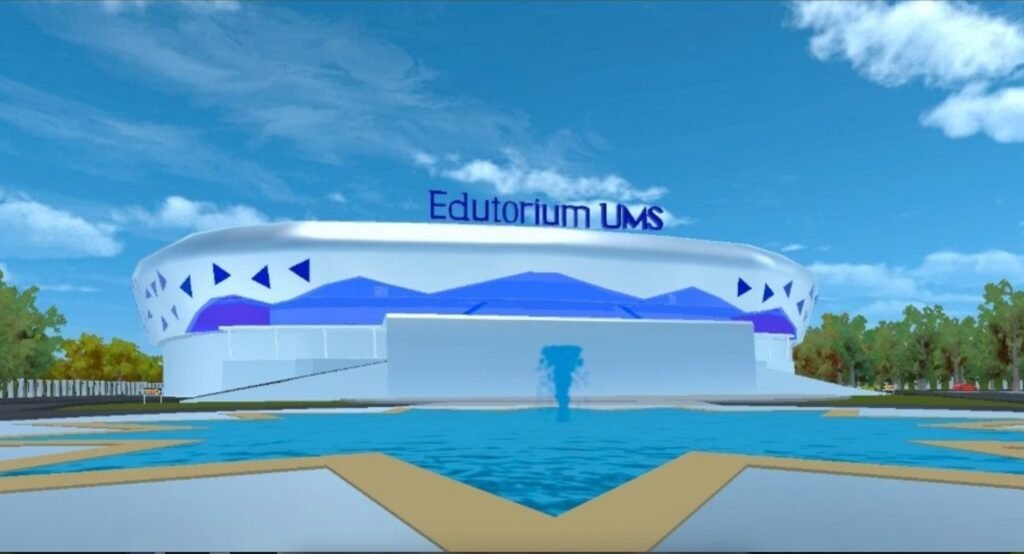Salah satu tampilan VR PTI UMS yaitu Gedung Edutorium KH Ahmad Dahlan UMS.