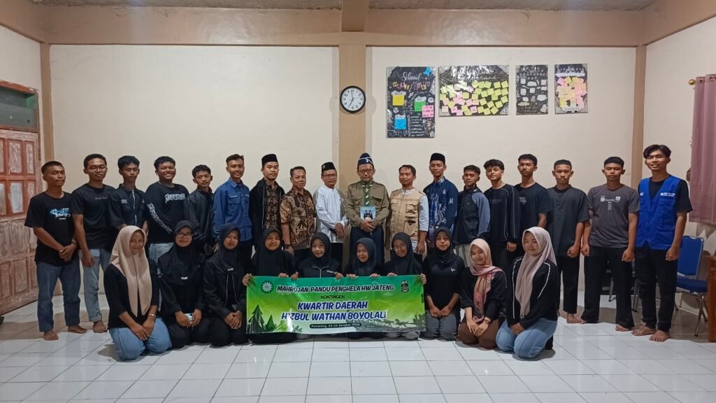Kwartir Daerah Hizbul Wathan (Kwarda HW) Boyolali melepas 20 peserta kontingen Mahrojan Penghela yang akan berlaga di Pemalang pada 23–25 Oktober 2026. Pelepasan berlangsung di Pondok Pesantren Muhammadiyah (PonpesMU) Manafi’ul ‘Ulum Sambi, Kamis (22/10/2026).